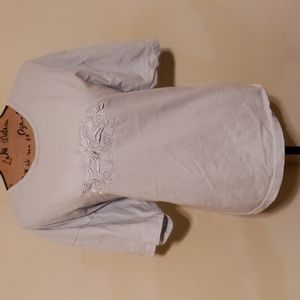 Baby blue Aloha Hawaii short sleeve tee shirt.